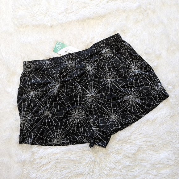 NWT VS Pink Spiderweb Tencel Shorts - Silky Black/White - Picture 8 of 15